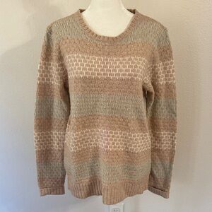 J. Crew Tan Striped Sweater